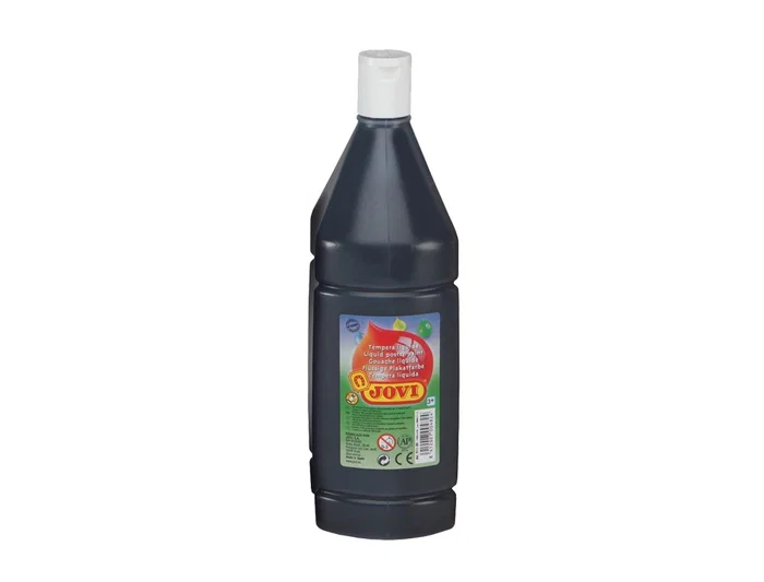 Jovi Témpera Líquida Paint Negro Botella 1000 mL Base Agua Secado Rápido Jovi Témpera Líquida Paint Negro Botella 1000 mL Base Agua Secado Rápido