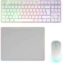 Mars Gaming Combo Gaming Inalámbrico 3 en 1 MCPWTKL con Teclado TKL, Ratón 3200 DPI y Alfombrilla