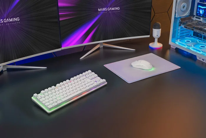 Mars Gaming MCPWTKL Combo Gaming Inalámbrico Teclado Ratón y Alfombrilla TKL DualPro Link 2.4GPRO