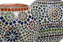 DKD Home Decor Lámpara de Sobremesa de Cristal Mosaico Multicolor (Pack de 2)