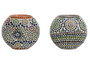 DKD Home Decor Lámpara de Sobremesa de Cristal Mosaico Multicolor (Pack de 2)