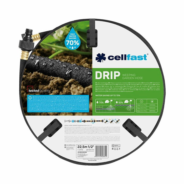 Cellfast Manguera porosa de riego por goteo ½ pulg, ø12,5 mm x 22,5 m Cellfast Manguera porosa de riego por goteo ½ pulg, ø12,5 mm x 22,5 m