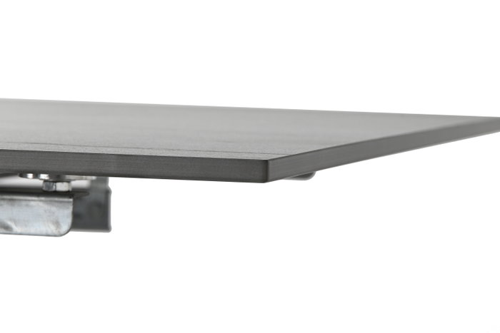 DKD Home Decor Mesa de Comedor Extensible de Metal y Cerámica Negra