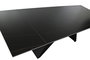DKD Home Decor Mesa de Comedor Extensible de Metal y Cerámica Negra