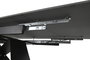 DKD Home Decor Mesa de Comedor Extensible de Metal y Cerámica Negra