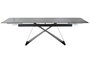 DKD Home Decor Mesa de Comedor Extensible de Metal y Cerámica Negra