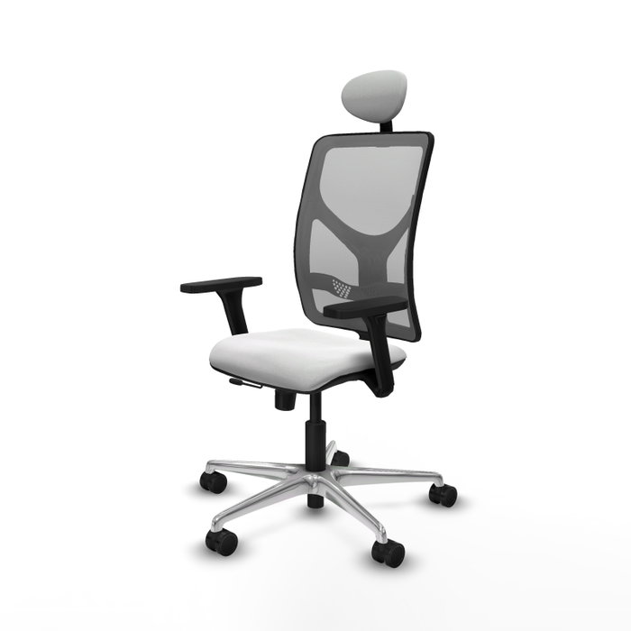 PIQUERAS Y CRESPO Silla de oficina Motilla con mecanismo Sincro/Traslack, Blanco y Gris PIQUERAS Y CRESPO Silla de oficina Motilla con mecanismo Sincro/Traslack, Blanco y Gris