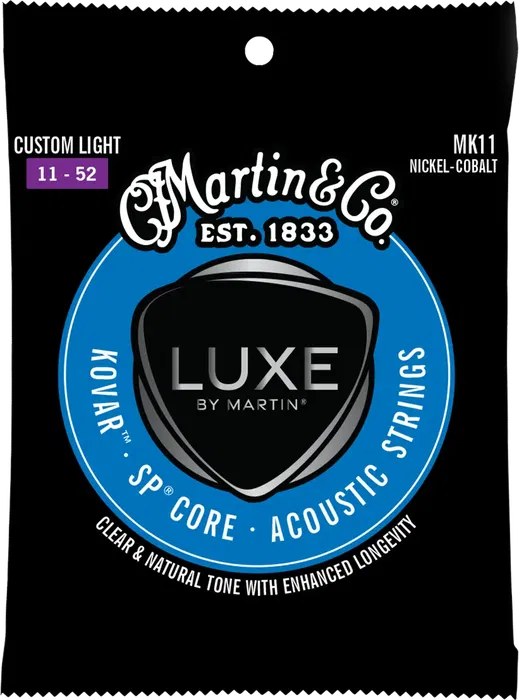 Martin Juego Acústica Luxe Kovar Sp Core Custom Light 11-52 Cuerdas para Guitarra Acústica