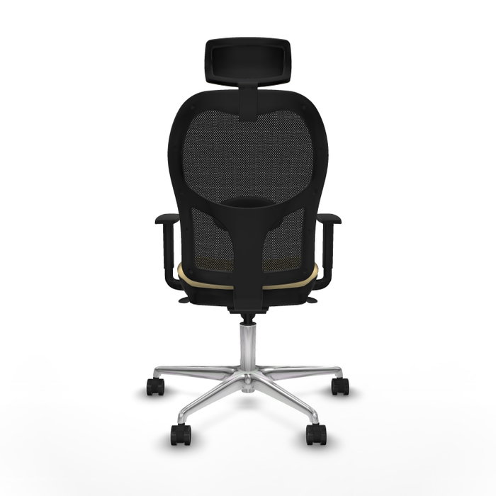 PIQUERAS Y CRESPO Silla de oficina Jorquera con mecanismo Sincro, Crema y Negro