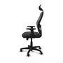 PIQUERAS Y CRESPO Alocén Silla de oficina con mecanismo traslack, malla negra y similpiel gris oscuro