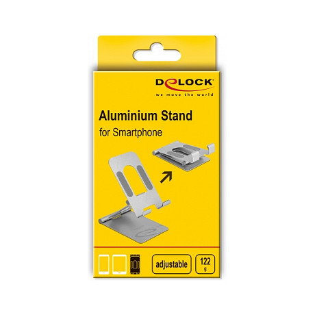 DeLOCK Soporte para smartphone de aluminio ajustable DeLOCK Soporte para smartphone de aluminio ajustable