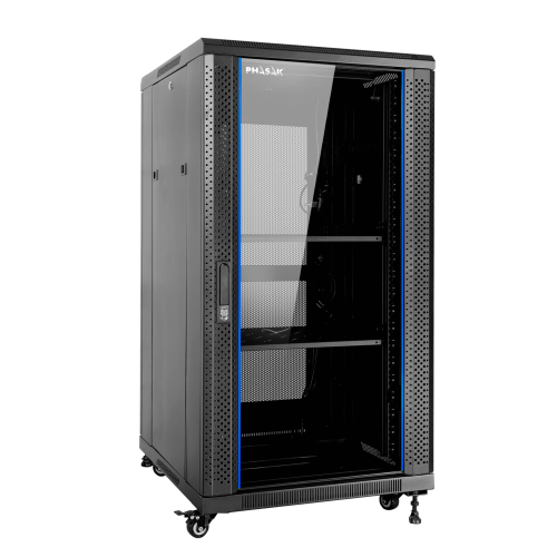 Rack Armario de Suelo 19 Pulgadas PHASAK PRO 27U 600x800mm Negro Acero Rack Armario de Suelo 19 Pulgadas PHASAK PRO 27U 600x800mm Negro Acero