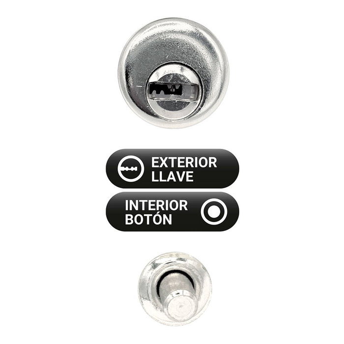 Micel Cerrojo de Seguridad Crr10 de Acero con Acabado Níquel, 86x50 mm Micel Cerrojo de Seguridad Crr10 de Acero con Acabado Níquel, 86x50 mm