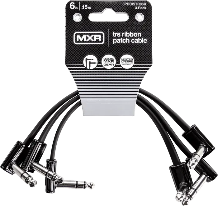 MXR Cable Ribbon Patch TRS 15 cm - Pack de 3