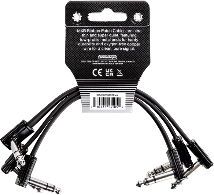 MXR Cable Ribbon Patch TRS 15 cm - Pack de 3