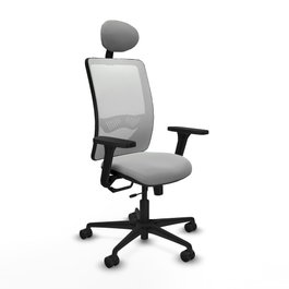 PIQUERAS Y CRESPO Silla de oficina Zulema Gris claro y Blanco