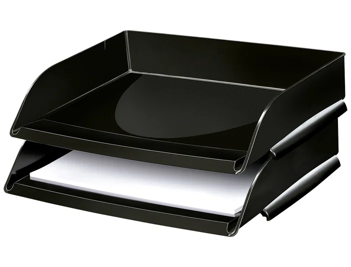 Cep Bandeja de Sobremesa Apaisada Negra Plástico 351x260x69 mm
