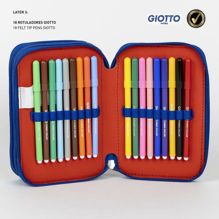 Cerdá Plumier Avengers Marvel con Accesorios Giotto Azul Cerdá Plumier Avengers Marvel con Accesorios Giotto Azul