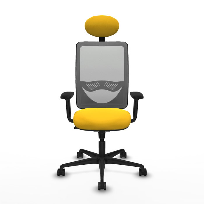 PIQUERAS Y CRESPO Silla de oficina Zulema con Mecanismo Sincro, Amarillo y Gris PIQUERAS Y CRESPO Silla de oficina Zulema con Mecanismo Sincro, Amarillo y Gris