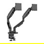 LC-Power Soporte para Monitor LC-EQ-A34B-D FLEXX, Doble Brazo, Abrazadera, VESA 100x100, Hasta 86,4 cm (34") y 40 kg, Negro