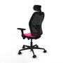 PIQUERAS Y CRESPO Silla de oficina Jorquera Rosa y Negro con Mecanismo Sincro/Traslack