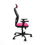 PIQUERAS Y CRESPO Silla de oficina Jorquera Rosa y Negro con Mecanismo Sincro/Traslack