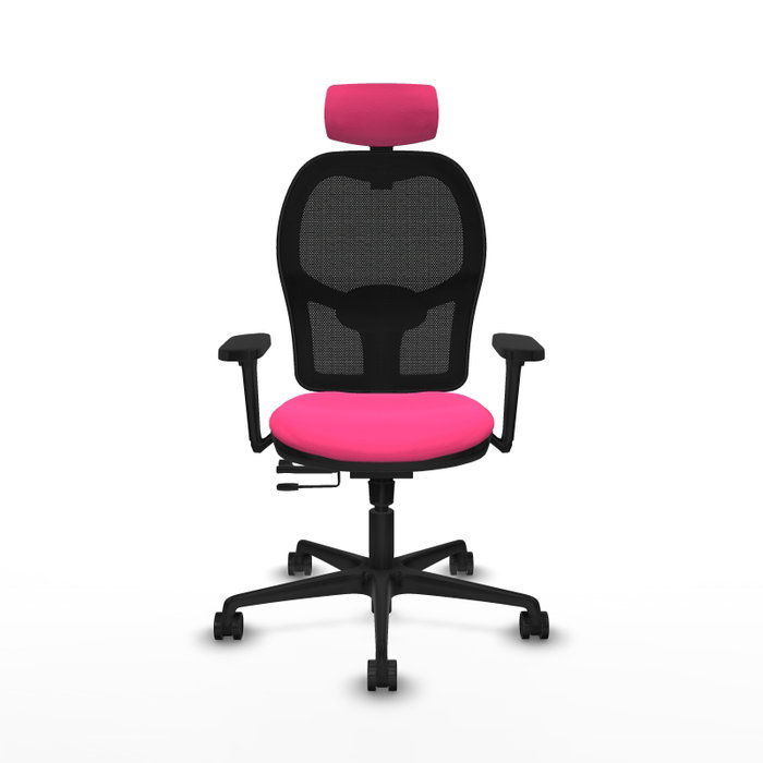 PIQUERAS Y CRESPO Silla de oficina Jorquera Rosa y Negro con Mecanismo Sincro/Traslack PIQUERAS Y CRESPO Silla de oficina Jorquera Rosa y Negro con Mecanismo Sincro/Traslack