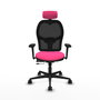 PIQUERAS Y CRESPO Silla de oficina Jorquera Rosa y Negro con Mecanismo Sincro/Traslack