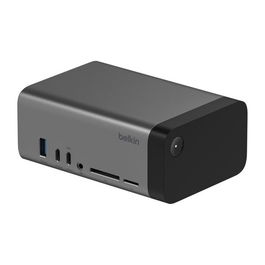 Belkin Connect USB-C 11 en 1 Docking Station 150W, 96W Carga, 2x HDMI 4K, USB-C 10Gbps, Ethernet, Lector SD, Soporta 3 Pantallas y 8K, Gris
