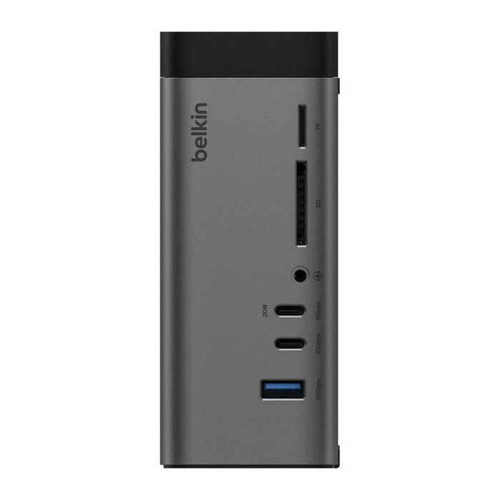Belkin Connect USB-C 11 en 1 Docking Station 150W, 96W Carga, 2x HDMI 4K, USB-C 10Gbps, Ethernet, Lector SD, Soporta 3 Pantallas y 8K, Gris