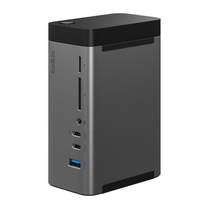 Belkin Connect USB-C 11 en 1 Docking Station 150W, 96W Carga, 2x HDMI 4K, USB-C 10Gbps, Ethernet, Lector SD, Soporta 3 Pantallas y 8K, Gris