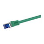 LogiLink Cable de Red C6A025S Cat.6A S/FTP (S-STP) 10 Gigabit Ethernet 0.5 m, Conector RJ45 Macho Blindado, Color Verde