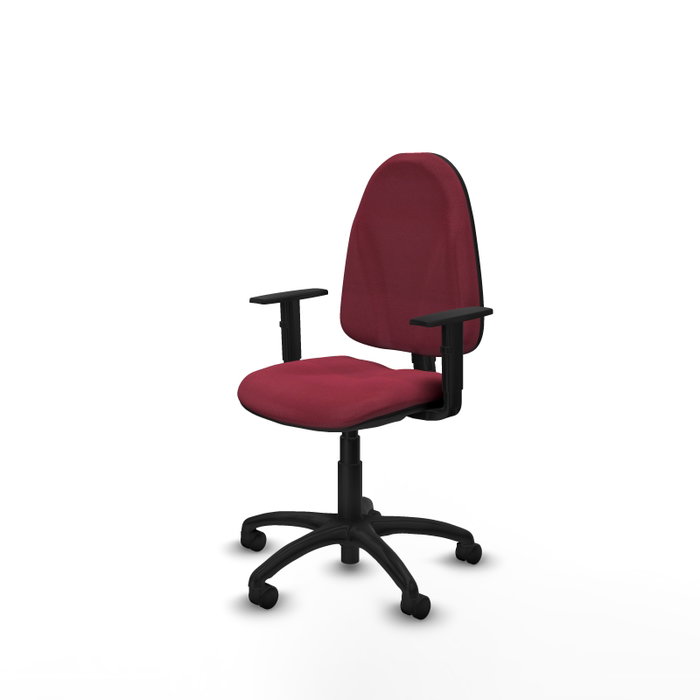 PIQUERAS Y CRESPO Silla de oficina Algarra Granate con Brazos 1D