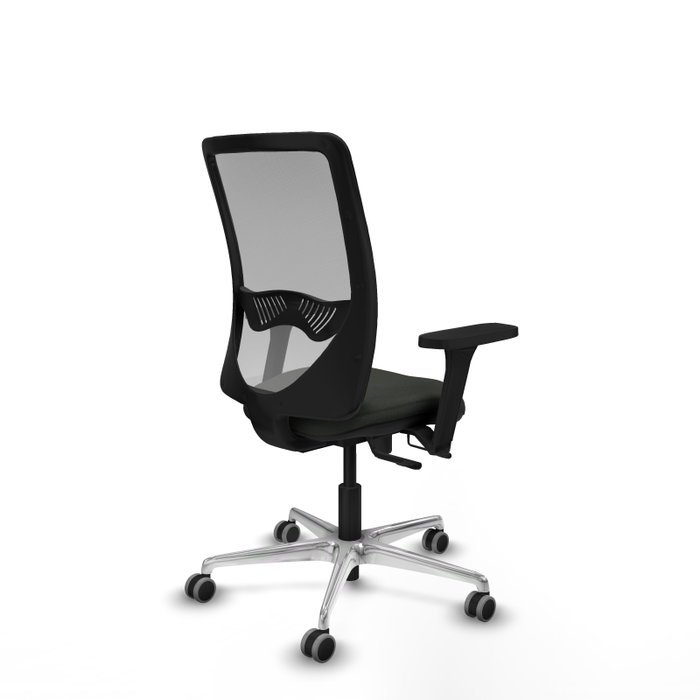 PIQUERAS Y CRESPO Silla de oficina Zulema con mecanismo Sincro/Traslack, Tela Negra y Malla Gris