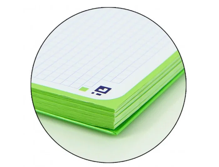 Oxford Recambio Color 1 Din A4+ 80 Hojas 90 Gr Cuadro 5 Mm 4 Taladros Verde Manzana