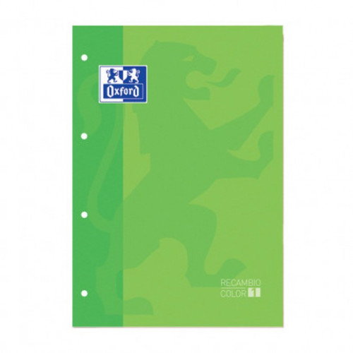 Oxford Recambio de Cuaderno Cuadriculado Verde Manzana A4+