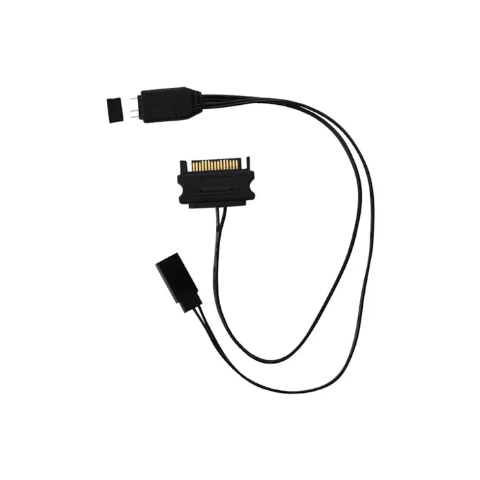 CoolBox Controlador ARGB Mini Placa A-RGB COO-ARGB-CTRL01 para Ventiladores, Convierte Botón RESET en Selector Efectos, Sin Software, 20+ Efectos Iluminación, Conexión SATA