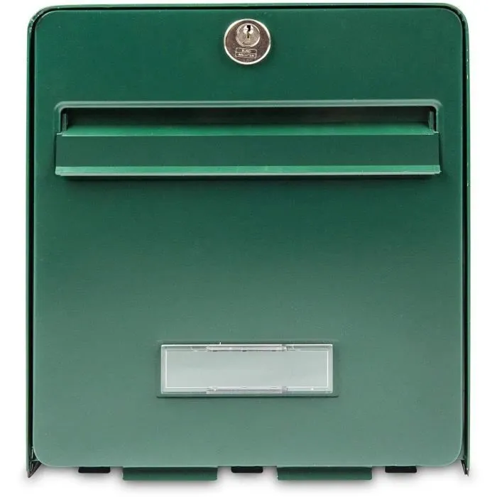 Burg Wachter Buzón de favor en acero galvanizado, 1 puerta, verde. Resistente a la corrosión, para hasta 15kg de correo.