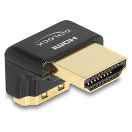 DeLOCK Adaptador HDMI Macho a Hembra 90° hacia abajo 8K 60 Hz Metal Negro