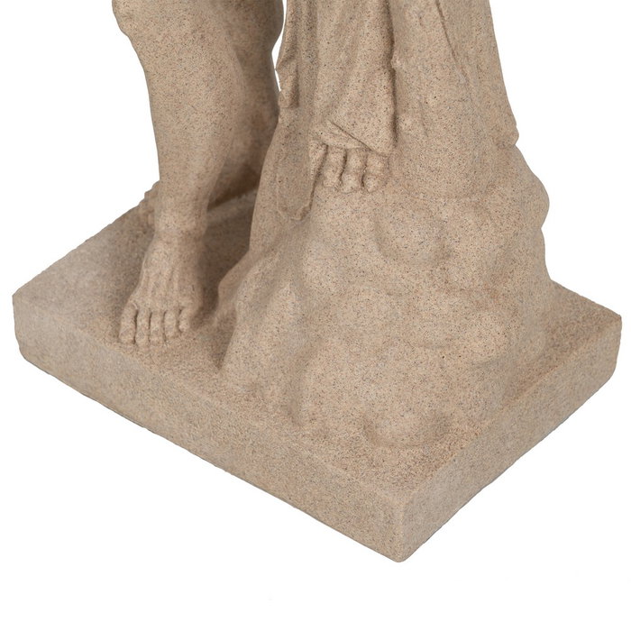 Figura Desnudo Crema Resina Decoración 26,50 X 16 X 52,50 cm