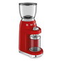Smeg CGF11RDEU Molinillo de Café 50's Style Rojo 150 W Fresa Cónica Acero Inoxidable 350 g