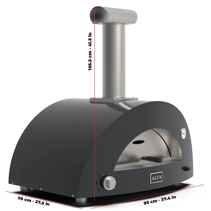 Alfa Forni Moderno 2 Pizze Hybrid Ardesia Grey Alfa Forni Moderno 2 Pizze Hybrid Ardesia Grey