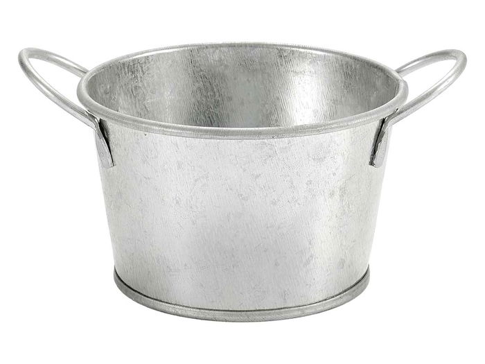 Macetero Bajo Zinc Ibergarden Plata Metal 17.8 x 8 x 12.3 cm (Set de 72)
