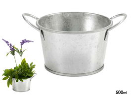 Macetero Bajo Zinc Ibergarden Plata Metal 17.8 x 8 x 12.3 cm (Set de 72)
