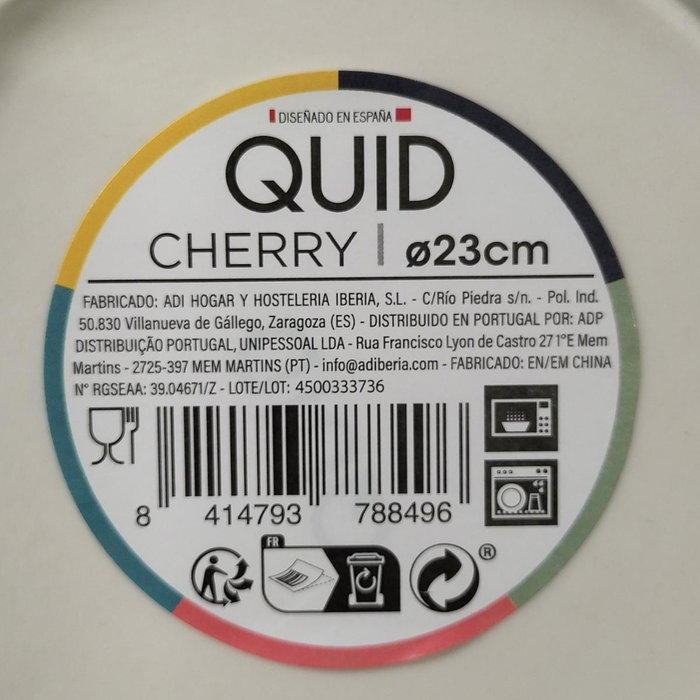 Quid Plato Hondo Cherry de 23 cm Multicolor