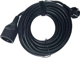 Algamlight H05VV-F 3G1,5Mm² Enchufe Alargador Estándar PVC 10M Negro