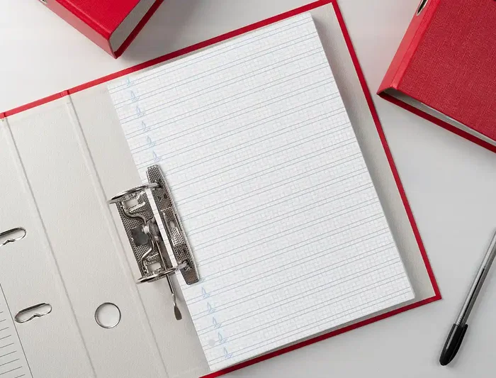 Liderpapel Recambio A4 Pautado Guía 100 Hojas 75gr Cuadriculado Pautado 4mm Con Margen 4 Taladros