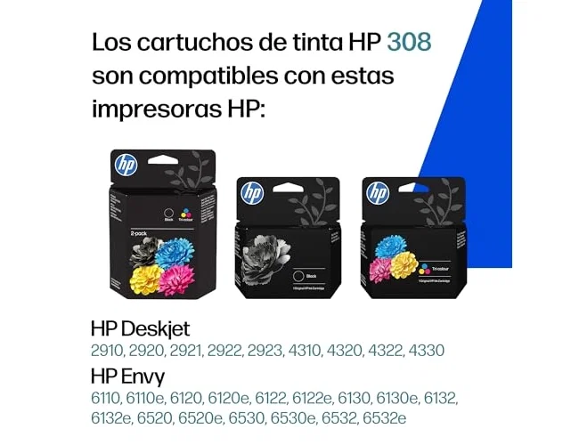 HP Cartucho de Tinta 308 Tricolor Original