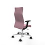 PIQUERAS Y CRESPO Sillón Albacete Rosa con Mecanismo Sincro y Base de Aluminio