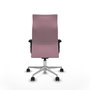 PIQUERAS Y CRESPO Sillón Albacete Rosa con Mecanismo Sincro y Base de Aluminio